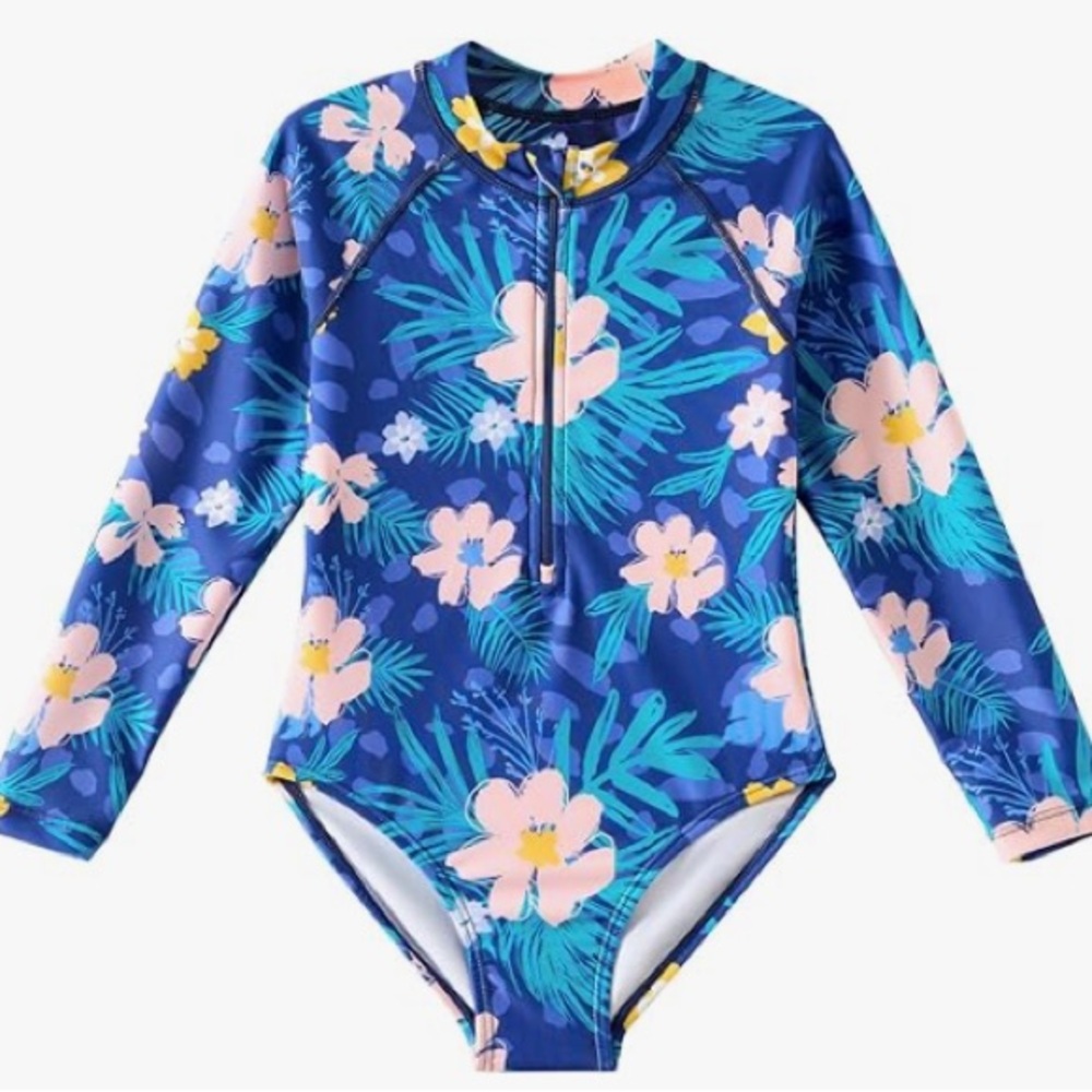 5/$25 Floral Long Sleeve Swimsuit 2/3T